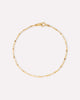 Solid Yellow Gold - Sparkle Link Chain Bracelet