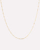 Solid Yellow Gold - Sparkle Link Chain Necklace