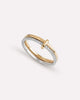Solid Yellow Gold - Duo Diamond Link Ring