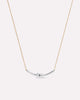 Solid Yellow Gold - Diamond Links Bar Necklace