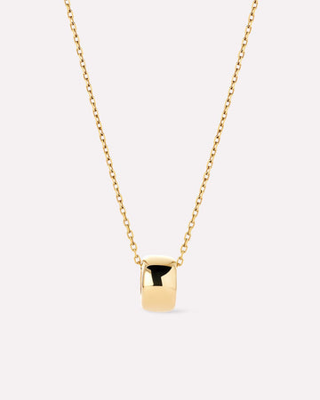 Solid Yellow Gold - Luna Charm Necklace