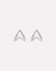 Solid White Gold - Diamond Velora Huggie Studs