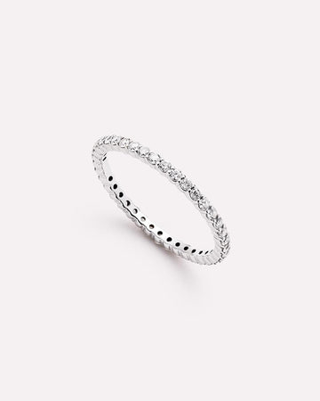 Solid White Gold - Eternity Diamond Ring (1/2 ctw)
