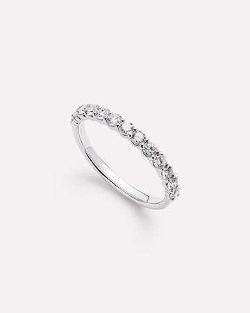 Solid White Gold - Half Eternity Diamond Ring (1/2 ctw)