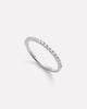 Solid White Gold - Half Eternity Diamond Ring (1/4 ctw)
