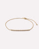 Solid Yellow Gold - Pave Diamond Bar Bracelet