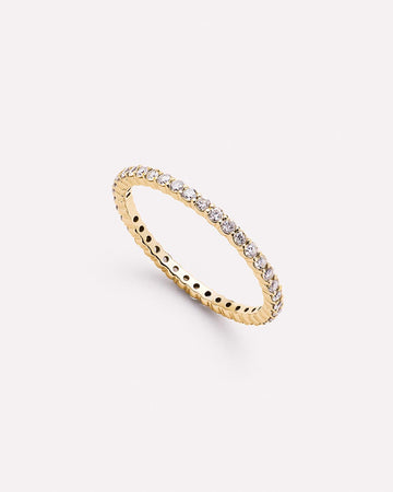 Solid Yellow Gold - Eternity Diamond Ring (1/2 ctw)