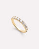 Solid Yellow Gold - Half Eternity Diamond Ring (1.25 ctw)