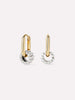 Solid Yellow White Gold Two Tone Drop Earrings For Women Ana Luisa White Gold Galaxy Hoop Set