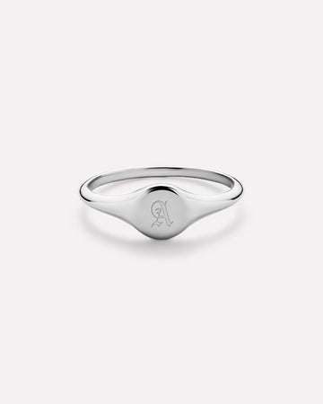 Signet Ring - Personalized Silver Signet Ring