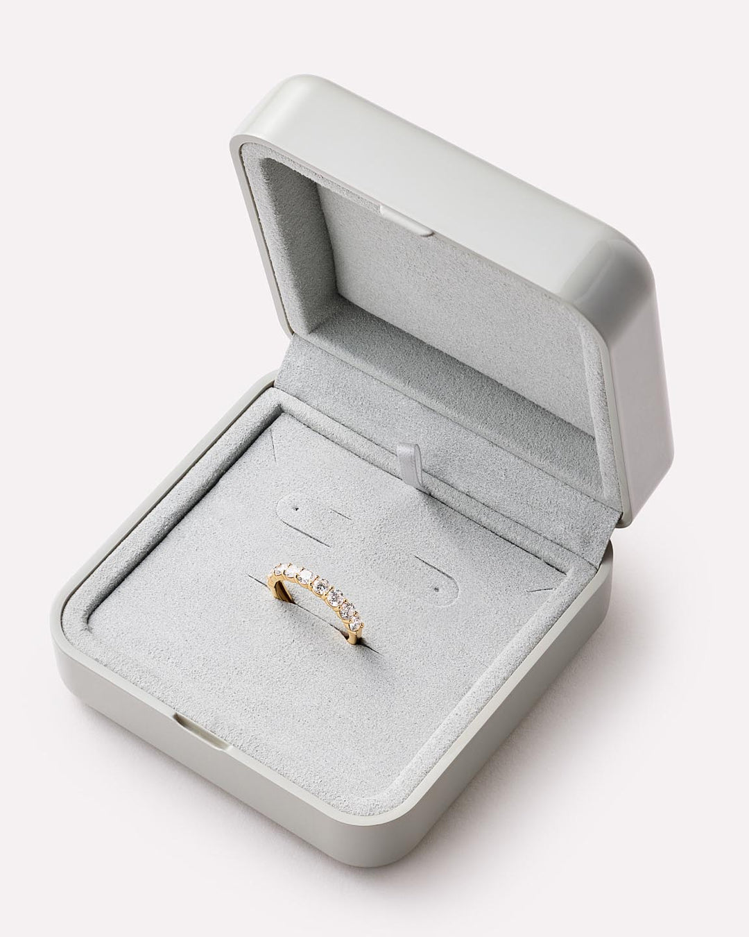 Solid Yellow Gold - Half Eternity Diamond Ring (1/4 ctw)