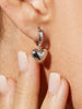 Ana Luisa Jewelry Earrings Drop Puffed Heart Hoops Jessica Silver Rhodium