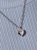 Ana Luisa Jewelry Necklaces Pendants Puffed Heart Necklace Lev Silver Rhodium