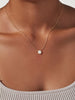 Ana Luisa Jewelry Necklace Mother of Pearl Inlay Flower Pendant Saya Silver