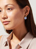 Ana Luisa Earrings Hoops Earrings Enamel Earrings Mini Kinoko Marble Blue Gold