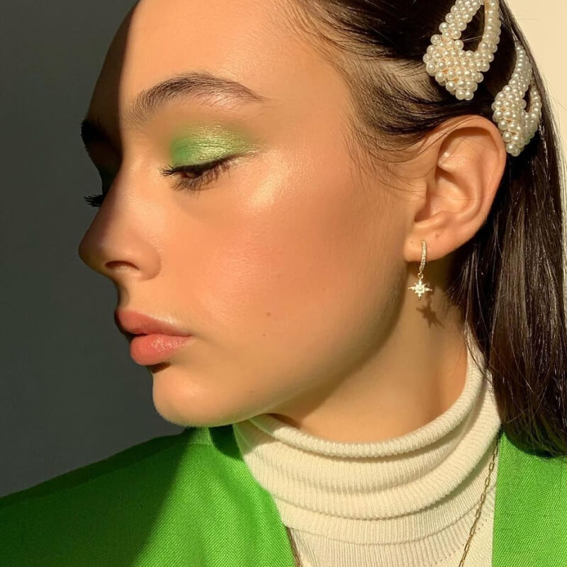 Celeste moon huggie hoops